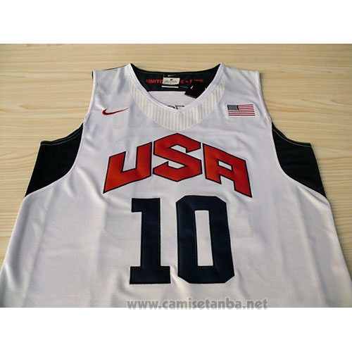 Camiseta USA 2012 Kobe Bryant #10 Blanco